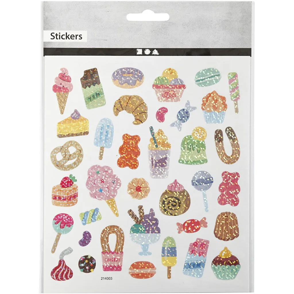 Stickers Slik - 15x16,5 cm, 1 ark - Billede 3