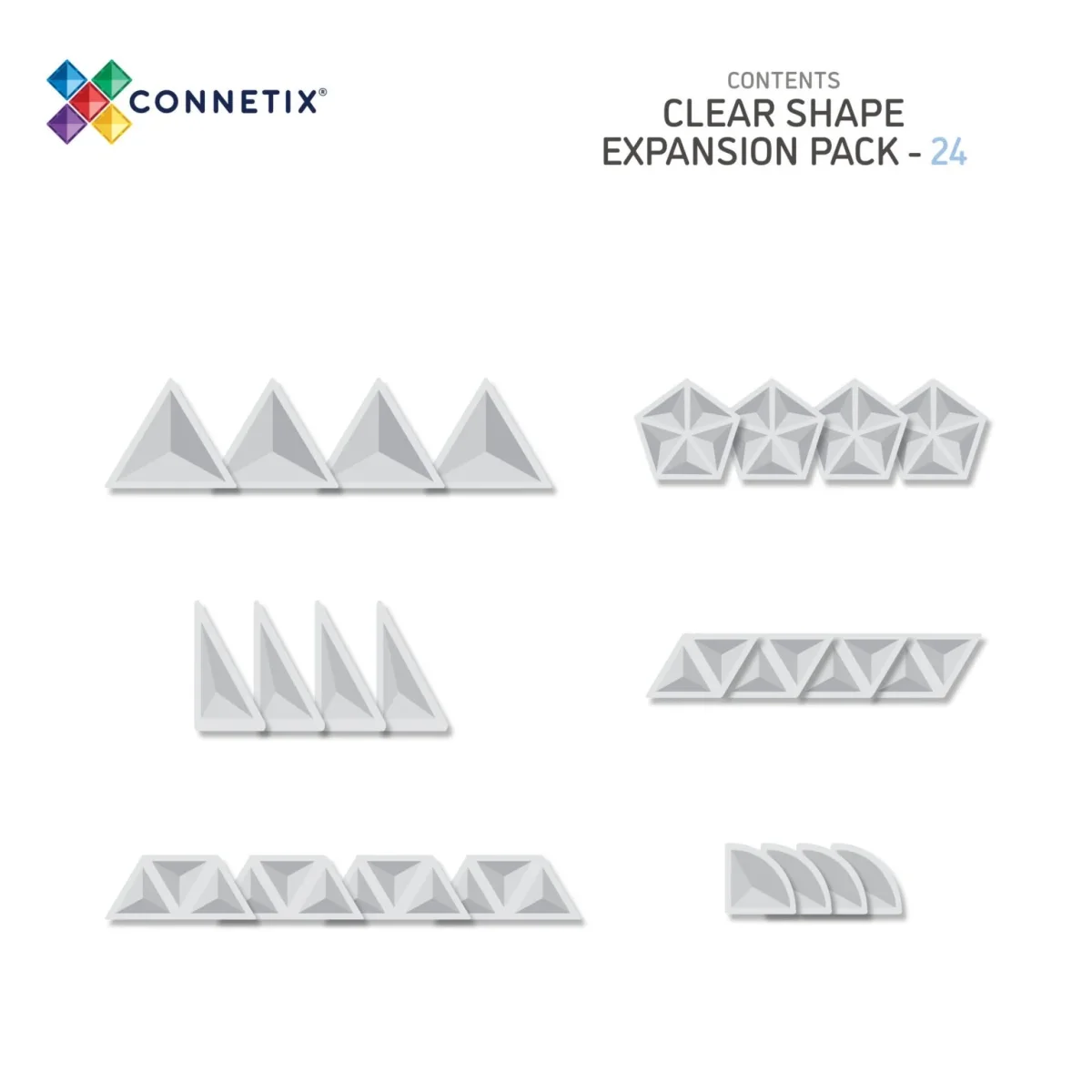 Connetix - Clear pack 24 stk - Billede 4