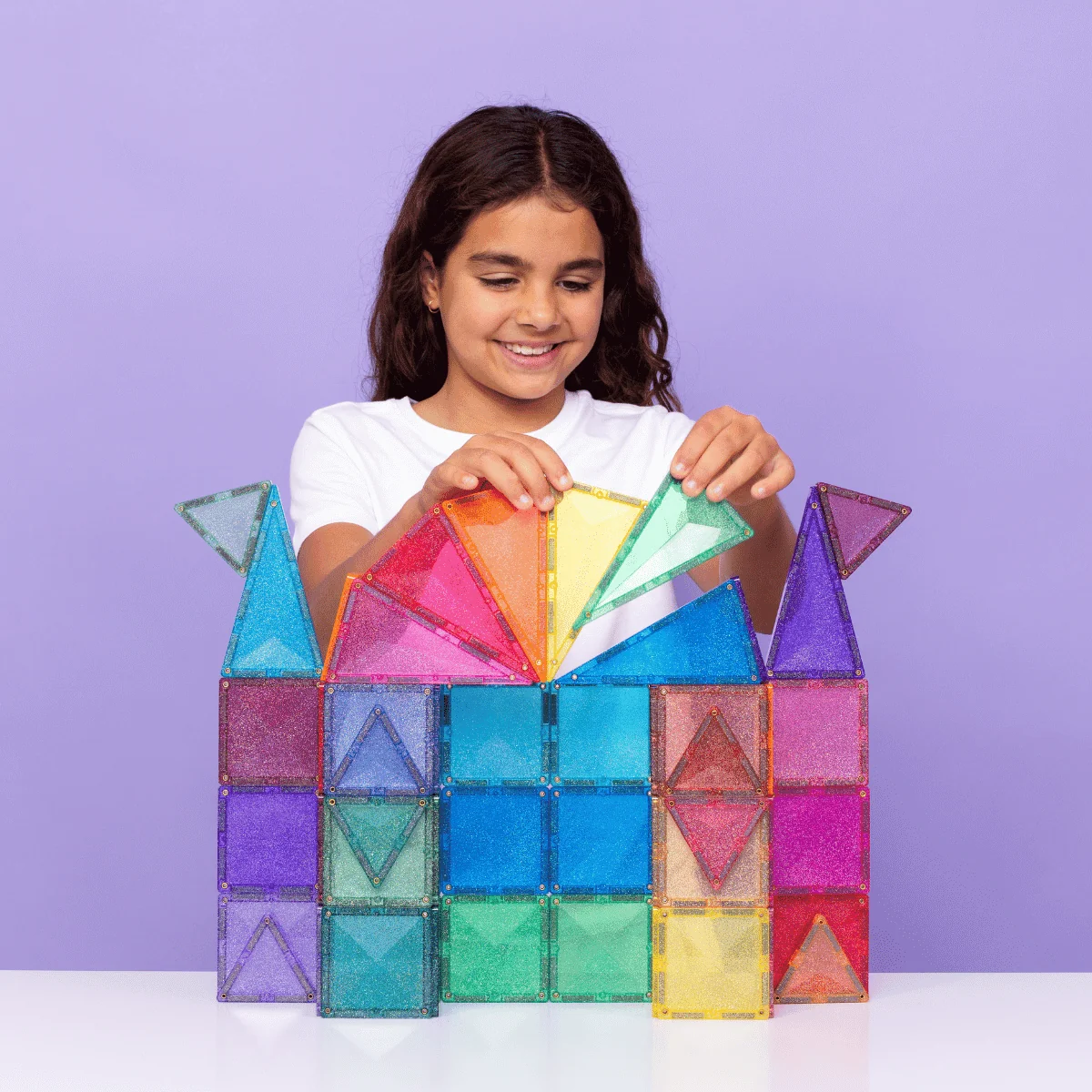 Connetix - 48 dele - Glitter castle pack - Billede 3