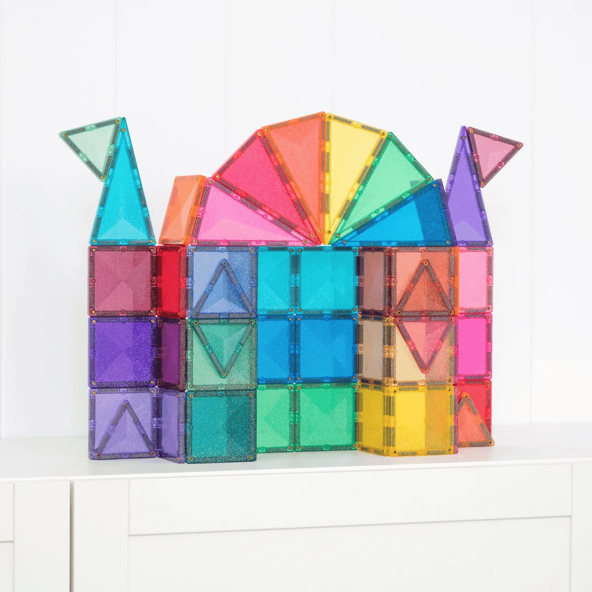 Connetix - 48 dele - Glitter castle pack - Billede 7