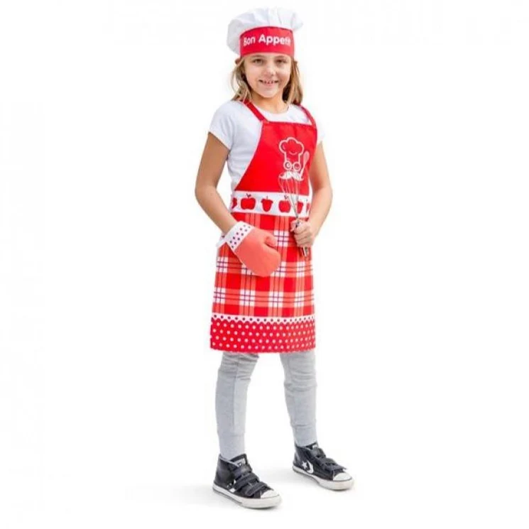 New Classic Toys Sæt med forklæde, kokkehue og grillhandske - Billede 2