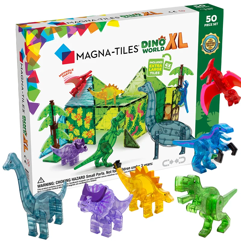 Magna-Tiles Dino world XL 50 stk. - Billede 2
